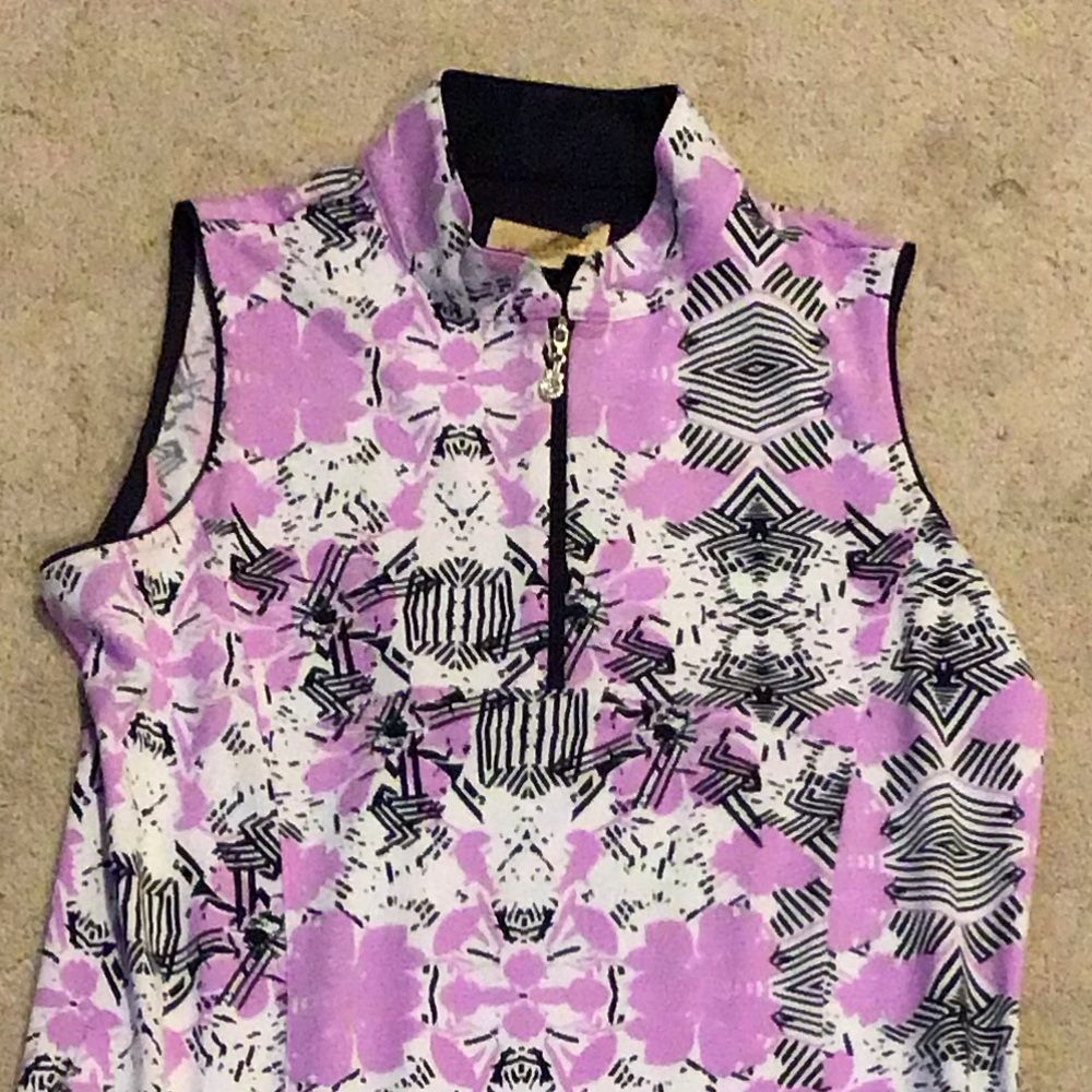Sport Haley Golf Athletic Lavender Geometric Midi Dress - Picture 2 of 3